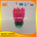 Feliz cumpleaños Lotus Flower Music Fireworks Birthday Candle